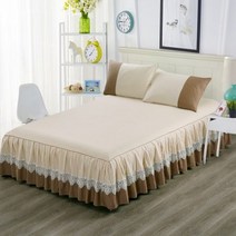레이스 100% 면 더블 맞춤법 침대 스커트 매트리스 커버 160x200 140x200 133x72Fabric 침실 장식 통기성, bed skirt mihuang_80x200cm 1pc