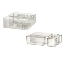 이케아 고드모르곤 투명 화장대 정리함 칸막이정리함, 수납함+뚜껑 5종