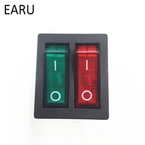 1pc DIY 모델 KCD3 더블 보트 로커 스위치 토글 6 핀 On-Off 녹색 빨간색 빛 20A 125VAC 공장 온라인 도매, 03 Red Green