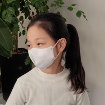 수에코마스크 소형 25매 새부리형 국내생산 귀편한 마스크 키즈마스크 초등마스크 이로운몰, 화이트(핑크)