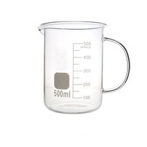 낮은 형태 측정 유리 비커 화학 실험실 붕규산염 투명 용량 50ml-250ml, [01] 500ml