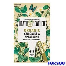 ForU989 싱그러운 카모마일 앤 스피어민트 20개 농약없이 허브차 캐모마일 티백, 상세페이지 참조