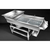 돌고르는기계 곡식 자갈 정선기 고르는 분리 체망 선별기, 304 (80x30cm) 단일층 이중 모터