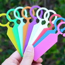 디엠몰 10p 우리집 반려식물들 이름지어주기 화분 식물 이름표 나무 걸이형 네임택 고리, 5+5, 옐로우