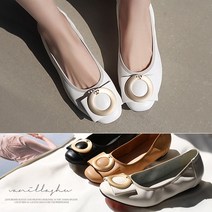 [바닐라슈] 가리나 써클장식 탄력몰드창 키높이 플랫슈즈(3cm)