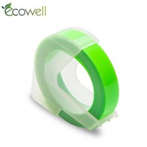 다이모 다이모라벨기 Ecowell 9mm 다색 Dymo 3D 플라스틱 엠보싱 테이프 Dymo 1540 1755 1880 12965 12966, 10 Fluorescent Green