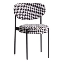 베르판 스타일 북유럽 의자 한혜진 가구 바퀴 없는 식탁 체어 인테리어 다이닝 카페 주방 거실, 블랙 앤 화이트