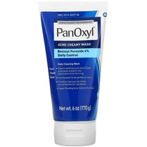 PanOxyl 파녹실 스킨 케어 에크니 크리미 벤조일 페록시드 4% 데일리 컨트롤 워시 170g