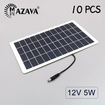 태양광패널 태양열설치 10PCS 12V 15W 2W 25W 3W 42W 5W 75W 태양 전지판 옥외 충전기 건전지 가정 전지 115mm * 85mm 다결정 실리콘, 12v 5w DC