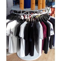 옷가게 의류매장 드레스룸 행거 옷걸이 아동복 매장의 옷걸이 원형회전 가운데 선반 심플 중도착장형, 19 지름70cm총 고도130cm