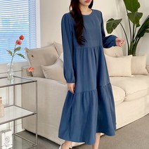 코지 여자 언제 어디서나 깜찍 발랄한 캉캉 주름 롱원피스