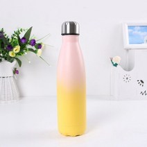 진공탈포기 수동 실리콘 탈포기 교반 로고 사용자 정의 500ml 더블 컬러 물병 절연 컵 스테인레스 스틸 보, 04 Pink Yellow_01 500ml