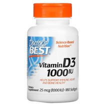 닥터스베스트 비타민 Vitamin D3 25mcg 1000IU 180 소프트젤