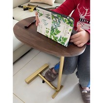 간이테이블 쇼파테이블 침대 사이드 침실 노트북테이블 미니탁자 이동식, 딥 호두나무 더블 스틱(양만 더하고 가격은 붙지 않는다
