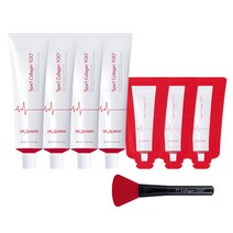 닥터큐먼 TYPE1 콜라겐 100 크림 마스크팩 세트, 7종 세트(본품4개+10g3개+스파출러), 1세트