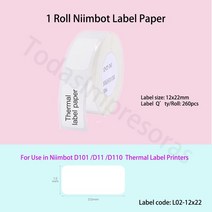 Niimbot-D110 방수 감열식 라벨 용지 D11 프린터용 개 이상의 스타일 Etiqueta Papel, 13 L02-12X22
