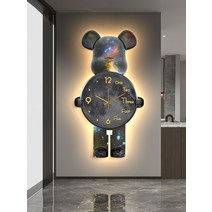 베어 LED 조명 시계 대형사이즈 호텔 키즈룸 펜션, 높이 90x가로 48cm C