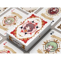 동방프로젝트 캐릭터 일러스트 트럼프 카드 게임 굿즈 2종 포토카드 동방PROJECT 하쿠레이 레이무 마리사 스칼렛 사쿠야 플랑 ZUN 동인, 레이무 표지(54장)