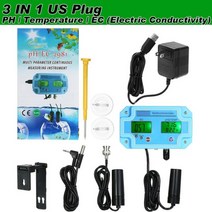 3 in 1 수질 테스터 phectemp meter 물 감지기 디지털 lcd 수질, CHINA, 0.01, Blue US Plug