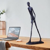 조각상 정원조각상 조형물 정원장식품 진짜 청동 걷는 남자 조각 giacometti 영감 예술 공예 추상 ​​청동 조각 및 동상 홈 장식 선물, 색상 1