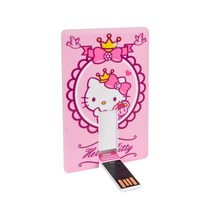 TRIBE 정품 헬로키티 Hello Kitty 거울공주 카드형 USB 메모리, 8GB