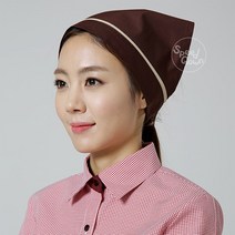 HA4315 갈색베이지머리스카프-끈/조리모자/위생모자/위생모/조리모/셰프모자/셰프모/셰프두건/조리두건/헬로모자/식당/조리사복/조리복