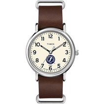 Timex Tribute 남성용 NHL 위켄더 40mm 쿼츠 가죽 스트랩 뉴욕 아일랜더스, Tampa Bay Lightning