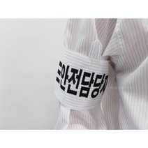 [제전완장] 전사인쇄 주문제작 안전감독자 지휘감독자 안전관리자 크린룸 반도체용품, 인쇄없음 (기본형), 스카이블루