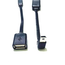 Flat elbow Mini Micro usb USB-C Type C Up & Down 90 Degree OTG Cable universal data for Android phon, 03 Mini USB Down_02 0.1m