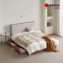 인베스코 브릭 LED 서랍형 침대 SS_온슬립 I템퍼유로탑 매트리스, 라이트그레이