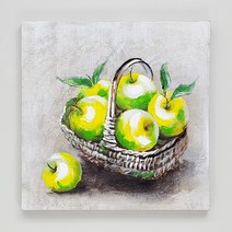 BnH 풍수 사과 인테리어 유화 액자 거실 그림 733B