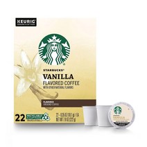 Starbucks Blonde Roast K-Cup Coffee Pods Vanilla 미국 스타벅스 블론드 로스트 바닐라 큐리그 캡슐 커피 22개입