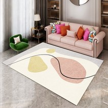 북유럽 거실 카페트 러그 먼지없는 특대형 200x300 단모 인테리어 대형 사각 46종 식탁카페트 식탁 카페트 사계절 침실 바닥 매트 바닥 여름 물세탁 소형 호텔식 선택12