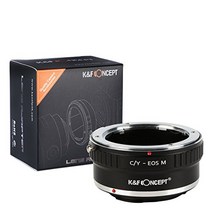 [정규 대리점]K&F 컨택스 야시카 CY-CANON EOS M 마운트 어댑터 렌즈 크로스 첨부 cy-eosm (KFEOSM)