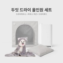 두잇 드라이 올인원 세트하우스쿠션 드라이후드 포함, 차콜, 핑크, 차콜_핑크