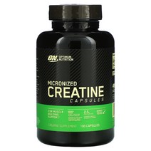 옵티멈 뉴트리션 크레아틴 Monohydrate 보디빌더 젤라틴 마그네슘 Optimum Nutrition Micronized Creatine Capsules 2.5 g 100정