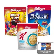 켈로그 시리얼 스페셜K 480g + 콘푸로스트 600g + 후르트링 530g x 1개 + 미니시리얼 60g