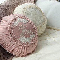 [러그랜드] 아띠 면 원형쿠션 - 3color아이보리:솜포함
