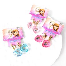 디즈니 정품 겨울왕국 엘사 하트 보석 아동 귀걸이 귀찌