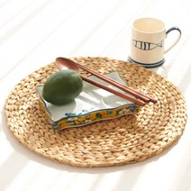 cocooning 레트로 꽃무늬 물결테두리 FLOWER 만두 초밥 튀김접시(L), E