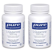 퓨어인캡슐레이션 L-글루타민 500mg 캡슐, 90정, 2개