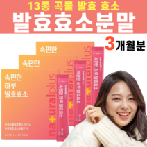 13곡 15곡 곡물 발효 효소 분말 가루 파우다 파우더 아밀라아제 프로테아제 치커리 식이섬유 역가 난화소성 말토덱스트린 식물성 유산균 사균체 미강 차조 미강 서리태, 3박스