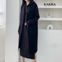 카라 KARRA (88까지)니트롱후드솔리드원피스+니트베스트_KB2WOP085M_SET