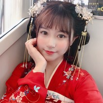 사극가발 여공기 앞머리 가발편 고풍해 히든페이스 올오버, 다크 브라운, 하나