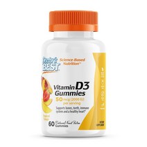 닥터스 베스트 비타민 D3 구미 50 mcg (2000 IU) 트로피칼 탱고 60 2개 빠른직구, 60정
