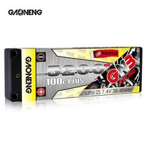 가오능 5200mAh 5500mAh 7.4V 100C 2셀 수퍼슬림 RC 배터리, 5500 2S 5mm  딘스