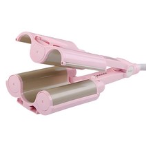 Windee 물결 펌고데기 물결웨이브 고데기 볼륨 온도조절 음이온 케어 화상 방지 26/32mm, 26밀리, 핑크