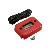 디지털 시간 측정기 엔진 게이지 시간 측정기 lcd display inductive for bike 오토바이 atv boat 가솔린 엔진, 빨간색