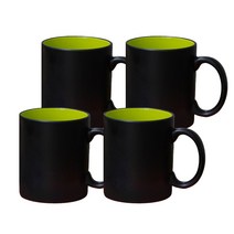 머그컵 인기모음 100종 4p 세트 머그컵 화이트머그 칼라머그 컵, 1개, 돌로테 무광 머그 그린 4p
