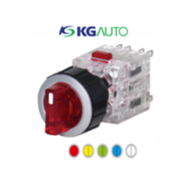 KG-AUTO 조광형 셀렉터 스위치 22파이 KDT-Q3M2D2 KDT-Q3M2V2 (3단 수동) 원형 고급매입형, KDT-Q3M2V2(3단수동 220V a.c), 적색
